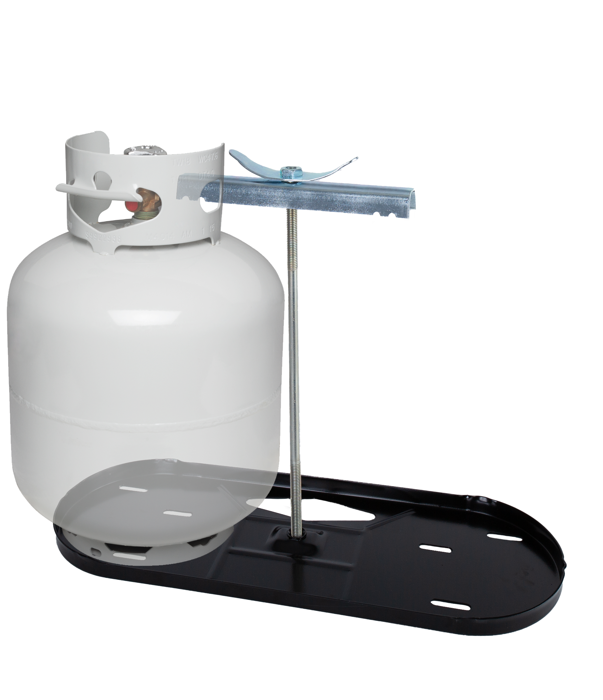 Propane Tank Pan Kit, 20#, Black Vigilante Locks