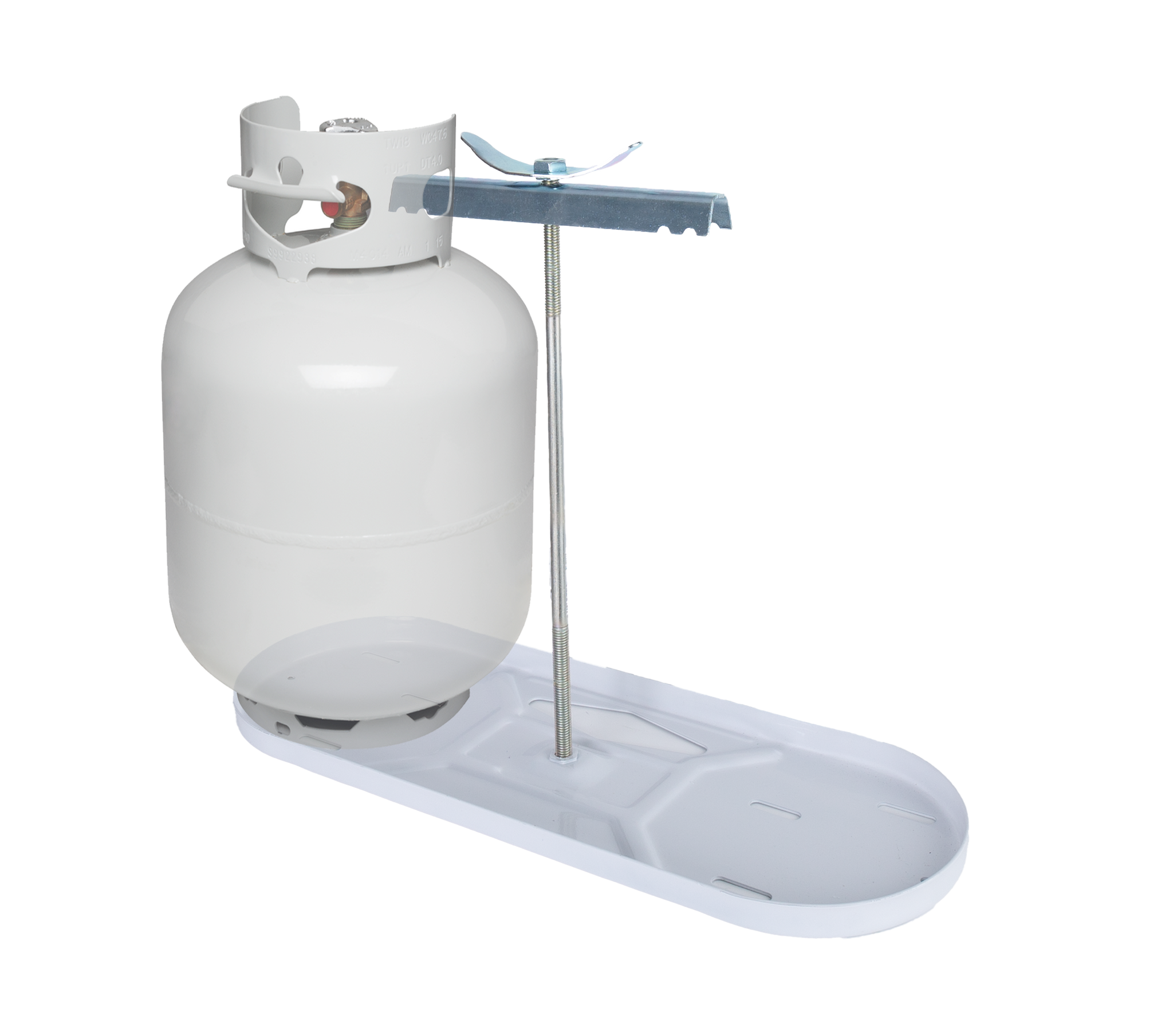 Propane tank Pan kit, 20#, White / TPKW-20 Vigilante Locks
